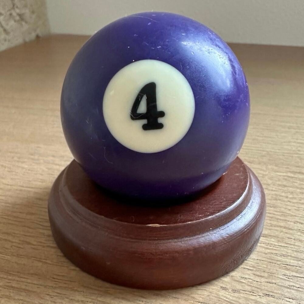 Billiard/Pool Regulation Resin 2-1/4" 6oz Replacement Ball Bold Number Purple 4